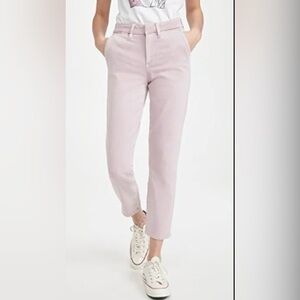 Paige 'Romy' Flat Front Washed Weekend Chino Pants. Pink Women's 27